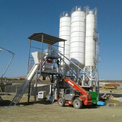 Centrale à béton horizontale pour le béton prêt à l’emploi ou/et la préfabrication des produits en béton