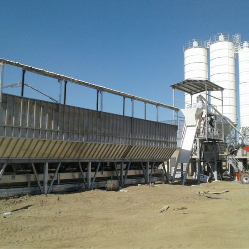 Centrale à béton horizontale pour le béton prêt à l’emploi ou/et la préfabrication des produits en béton
